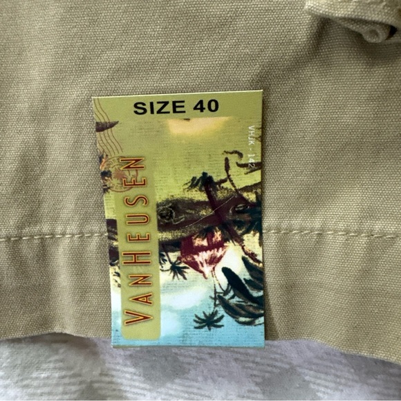 Van Heusen Resort Men’s Size 40 Beige Khaki Cargo Style Cotton Shorts NWT - Picture 5 of 9